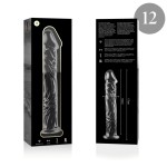 NEBULA SERIES BY IBIZA - MODELLO 12 DILDO IN VETRO BOROSILICATO 17 X 3,5 CM ROSA
